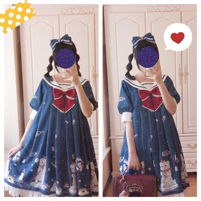 LeMiroir~Polar Bear ~Printed Lolita OP-Pre order Closed