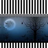 Bats at the Dark Night -Dark Blue Gothic Lolita Pleated Skirt