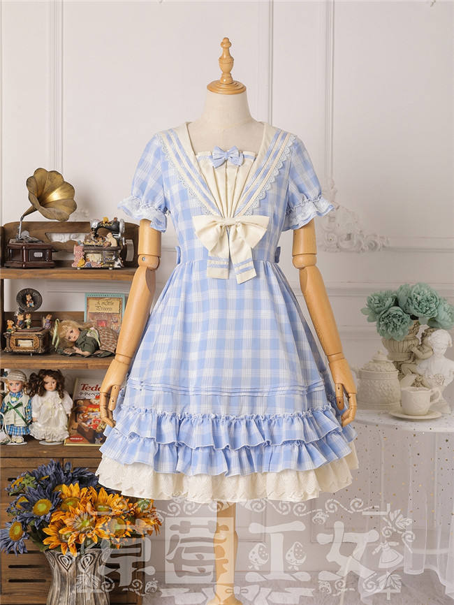 Strawbery Witch ~Sailor Style Gingham Lolita OP
