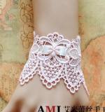 Charm Light Pink Wide Lace Bracelet