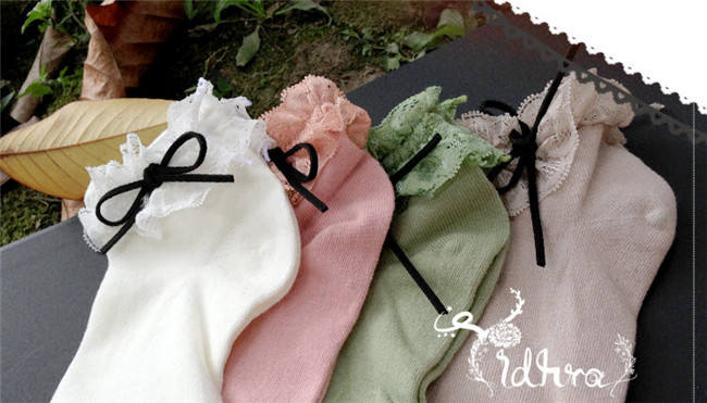 Yidhra  -Forest City- Cotton Lolita Ankle Socks