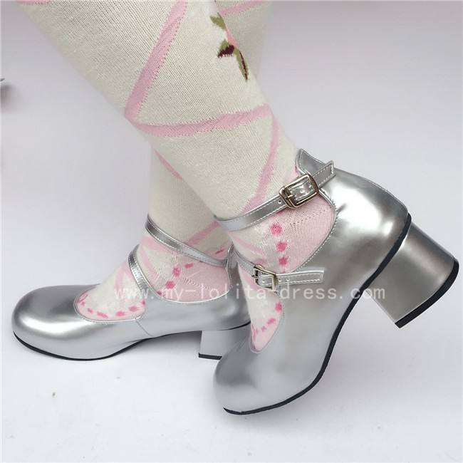 Coffee Low Heels Lolita Shoes