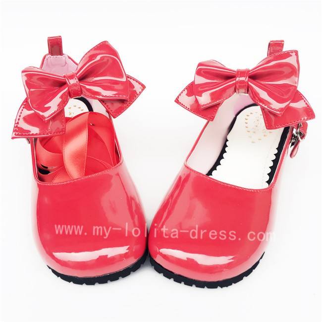 Black Long Belt Lolita Shoes