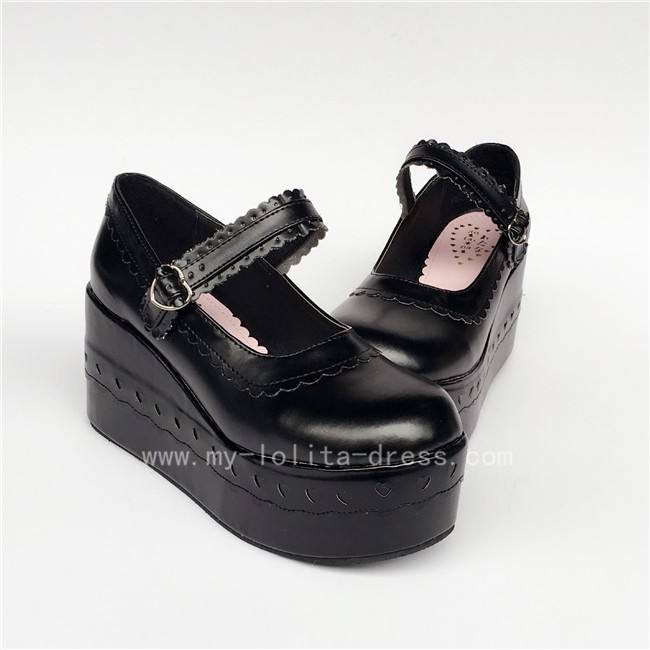 Pretty White Unicolor Lolita Shoes