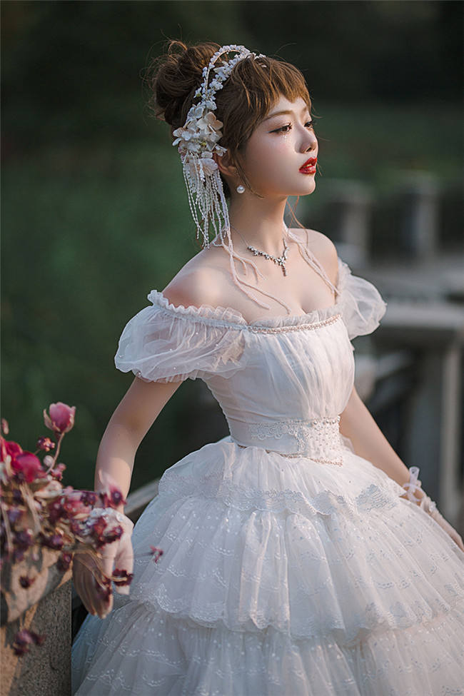 Moon Lover ~ Elegant Lolita OP Bridal Design -Pre-order