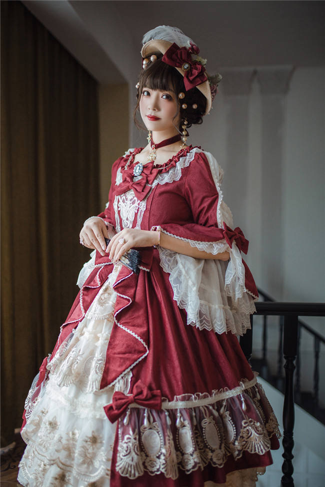Miss Point ~ Elizabeth ~ Elegant Lolita OP Tea Party Version -Custom Tailor Available