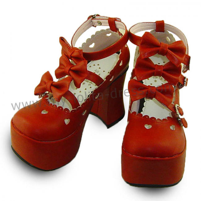 Three Bows Lolita Shoes