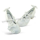 Removable Bows Cross Straps Lolita Shoes