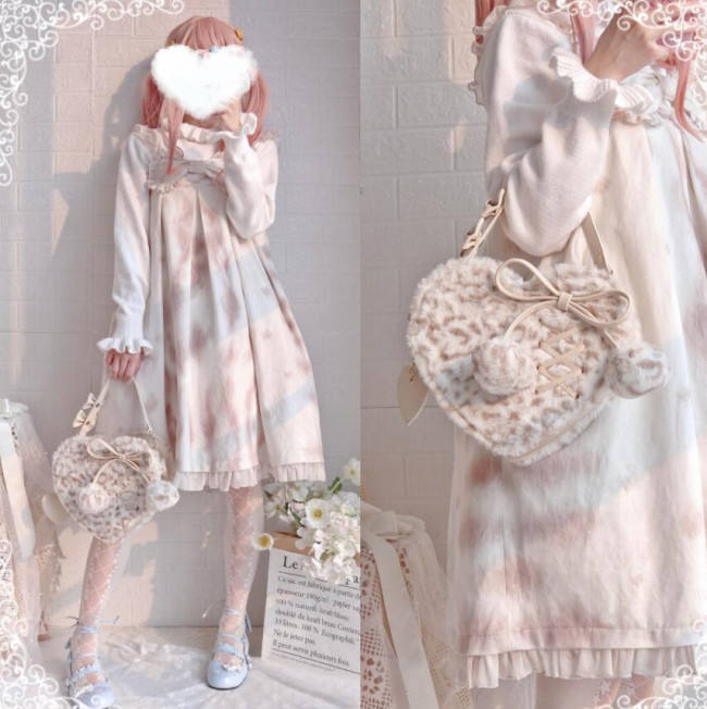 Repair of Love/Star~ Sweet Lolita Fur Hand Bag/Cross-body Bag