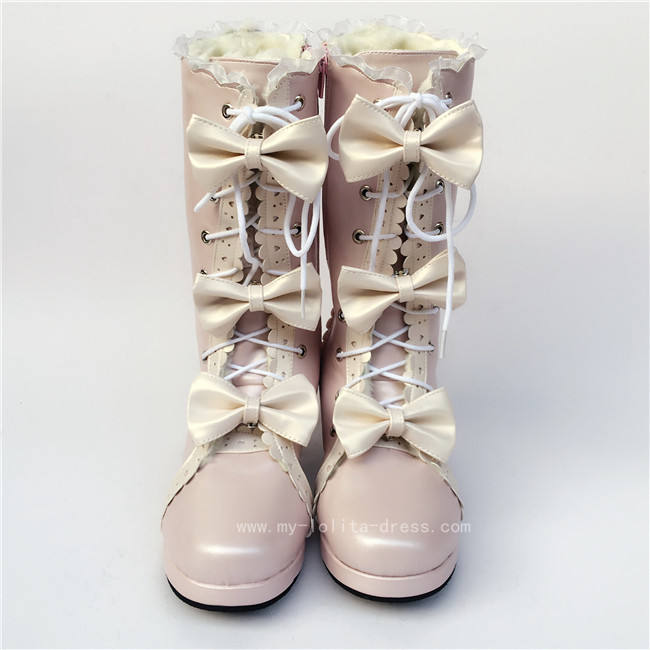 Sweet Bows Lolita Mid-calf Boots