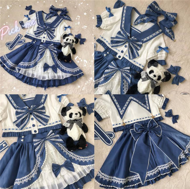 Rising Star ~Sweet Sailor Lolita Top+Skirt Set - In Stock