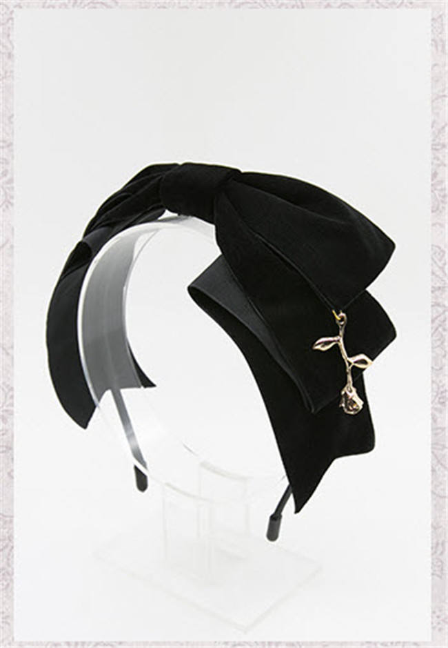 The Little Prince's Rose- Velvet Lolita Headbow -11 Colors