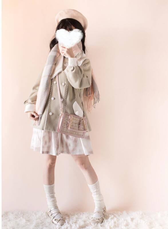 Penny House White Bear Lolita Coat -Ready Made
