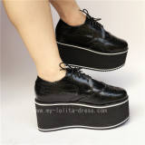 Popular Black Matte Lolita High Platform Shoes
