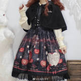 Honey Honey Lolita ~ Chinese Pear-leaved Crabapple Little Red Riding Hood Lolita Normal Waist JSK -Pre-order Closed