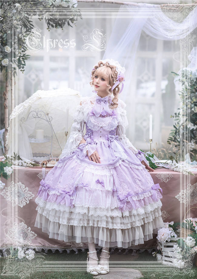 Elpress L ~Christmas D*Romance Ode~ Elegant Lolita JSK -Ready Made Purple M - In Stock
