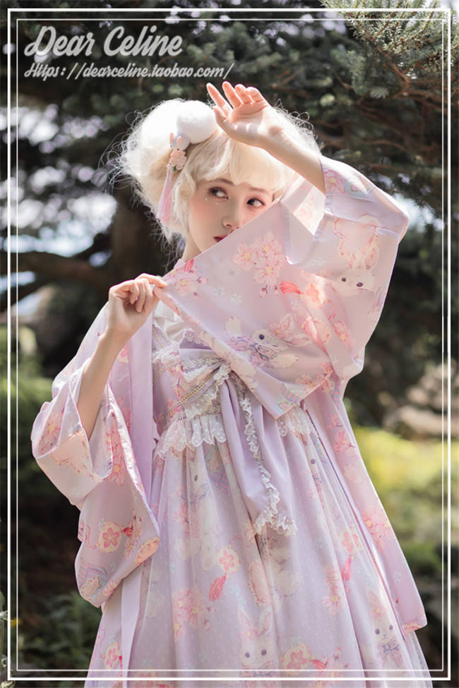 Dear Celine ~Sakura Rabbit~ High Waist Lolita JSK -Ready Made