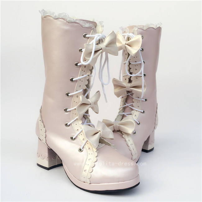 Sweet Bows Lolita Mid-calf Boots