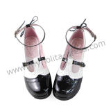 New Arrival Black White Elegant Girls Shoes