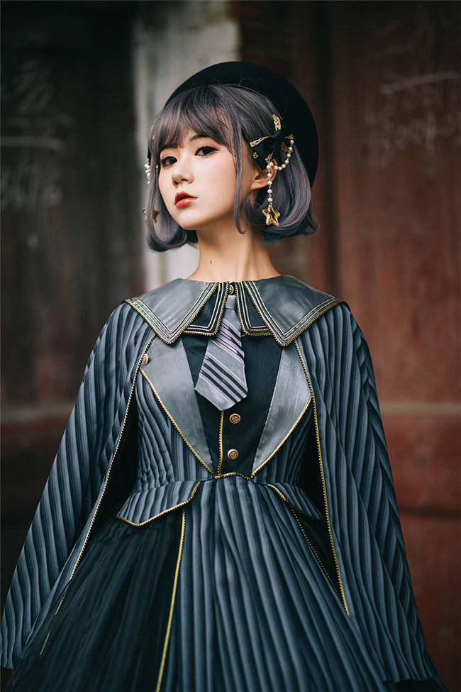 Rabbit Teeth ~The Girl Who Skip Class Lolita Dress Black L In Stock