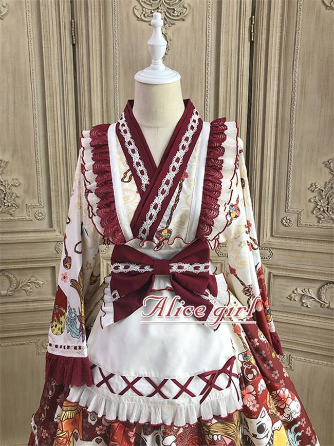 Alice Girl ~Lucky Cat~ Kimono Style Lolita JSK