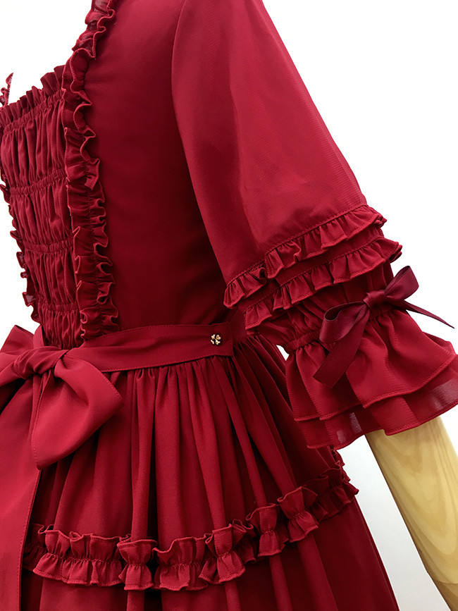 Little Dipper Tasya~ Chiffon Lolita Med-length OP Dress -Ready Made