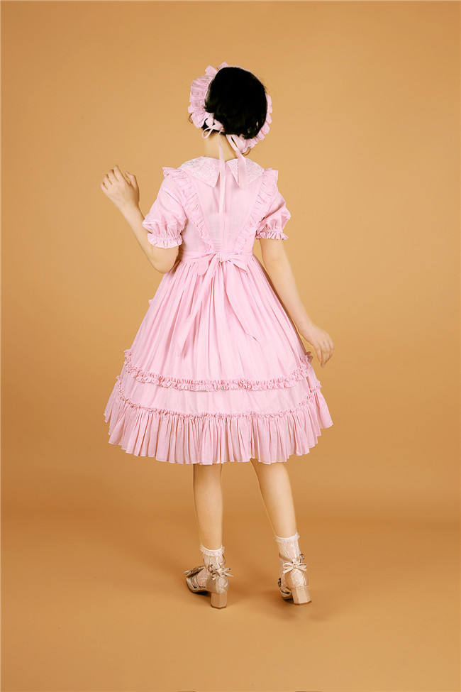 Peach Heart~ Sweet Lolita Short Sleeves OP -Pre-order Closed