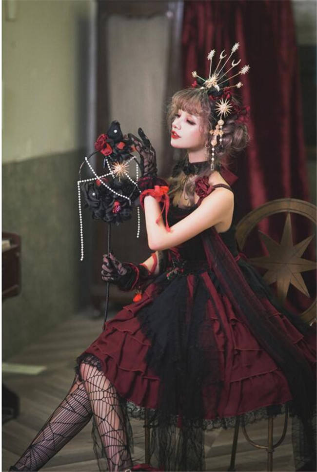 Nine Odes ~She Sings In The Mountain~ Gothic Lolita JSK -Ready Made