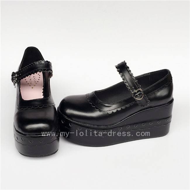 Pretty White Unicolor Lolita Shoes
