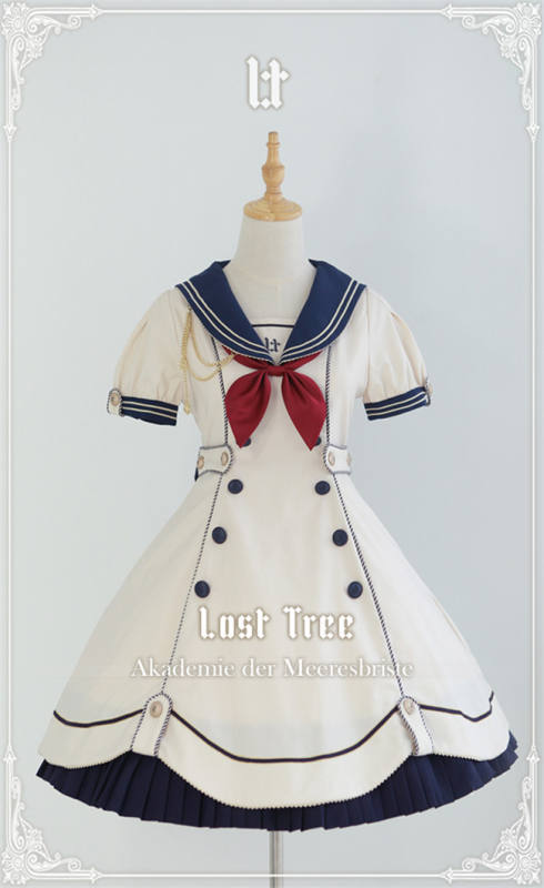 Lost Tree ~Akademie der Meeresbrise~ College Sailor Style Lolita OP Dress