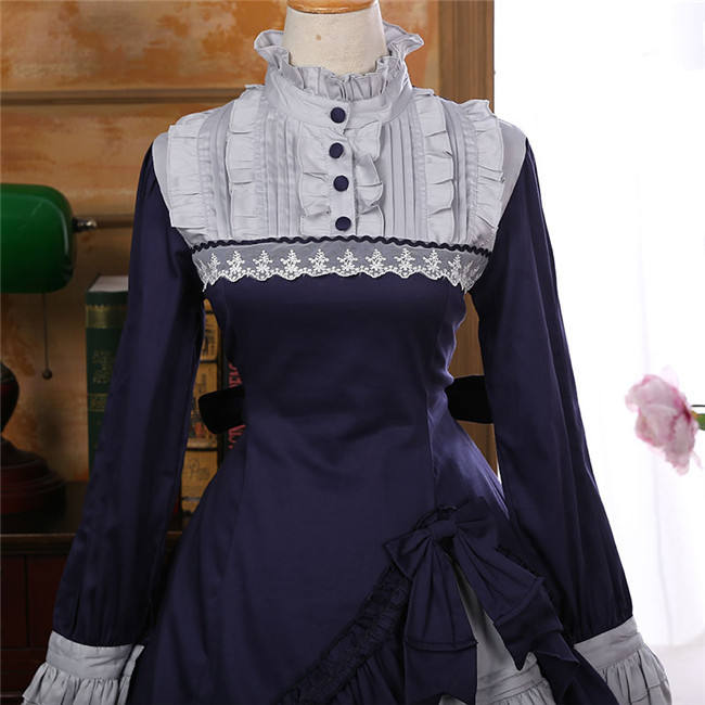 2017 Vintage Lolita Long Sleeves OP+Inner Skirt Set