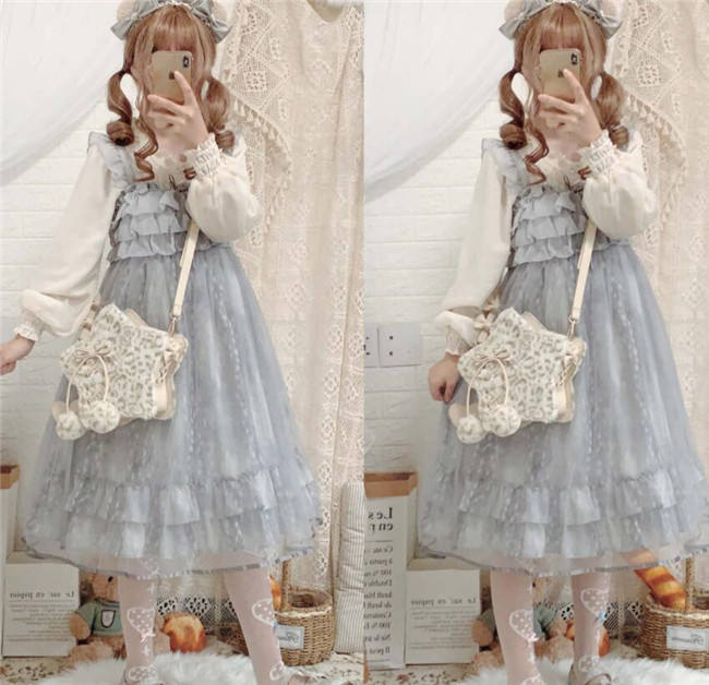 Repair of Love/Star~ Sweet Lolita Fur Hand Bag/Cross-body Bag