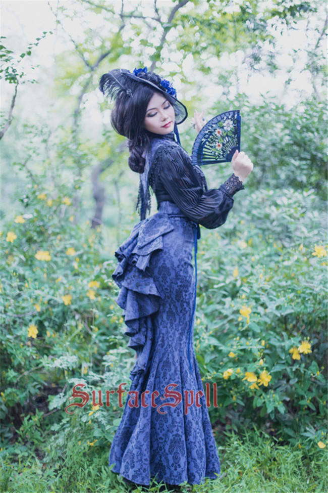 Surface Spell ~Nyx Gothic Lolita Fishtail Skirt Mermaid Style
