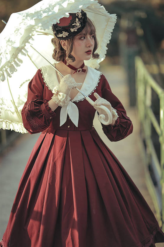 Austin's Notebook~ Vintage Long Sleeves Lolita OP -The 3th Round Pre-order Closed