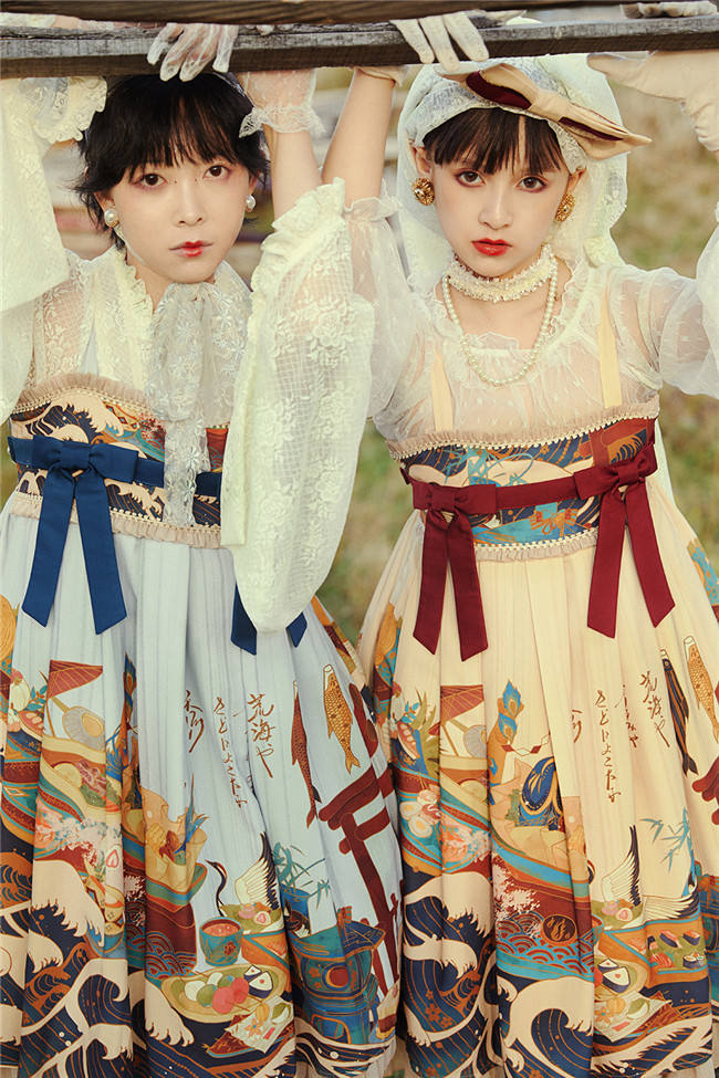 CEL Lolita ~Kaiseki Island Lolita JSK Super High Waist -Ready Made