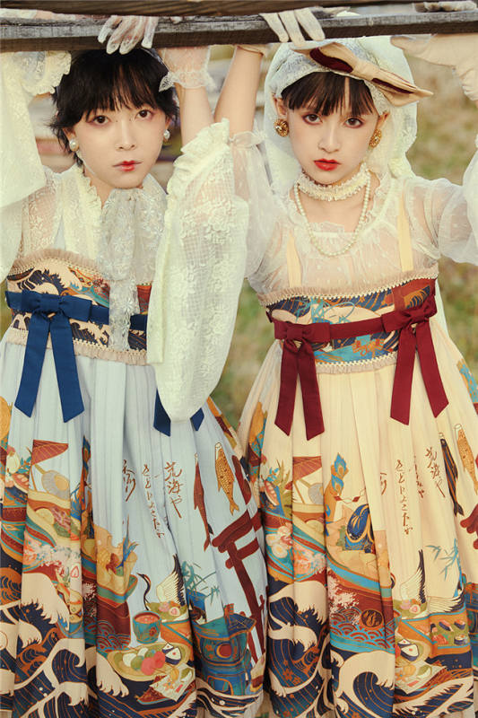 CEL Lolita ~Kaiseki Island Lolita JSK Super High Waist -Ready Made