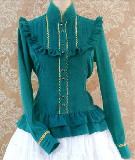 Silk Linen Golden Lace Lolita Shirt 11 Colors