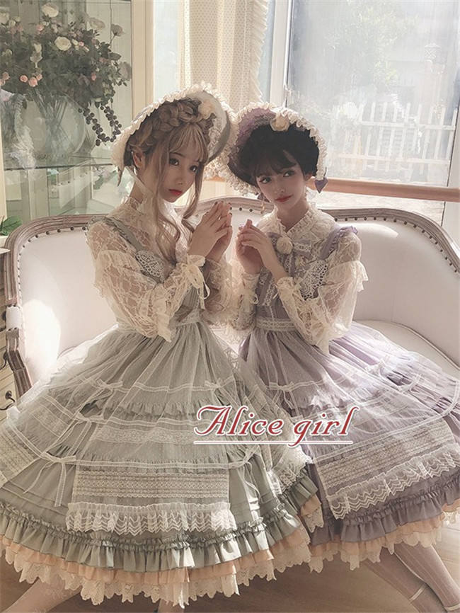 Alice Girl ~When Camellia Blossoms Lolita JSK + Overskirt -Pre-order