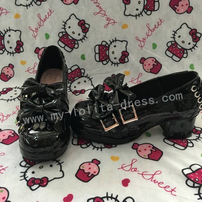 Sweet Coffee Velvet Lolita Heels Shoes