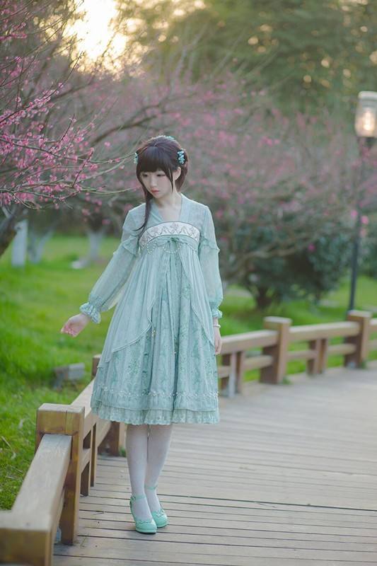 IchigoMikou ~Drizzle & Thin Clouds~ Hanfu Style Dress Qi Lolita Dress -In Stock