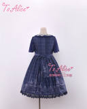 Moon Castle~ Vintage Lolita Printed OP Dress  -out