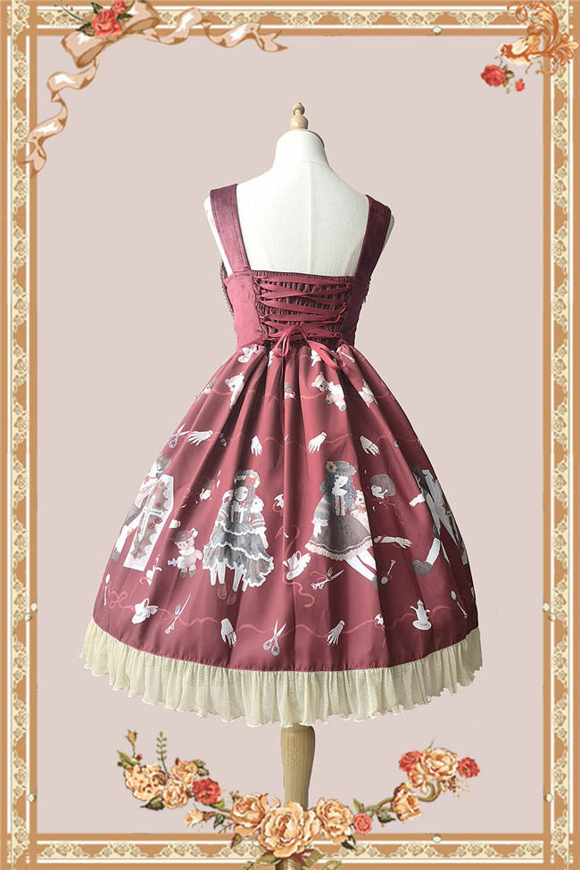 Infanta Broken Doll Fake Two Pieces Lolita JSK -Ready Made