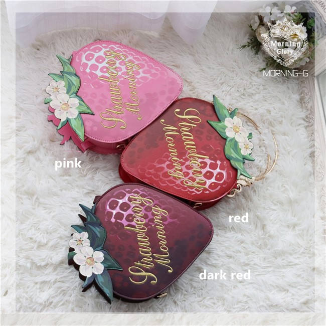 A Strawberry~Sweet Bows Lolita cross bag -Ready Made