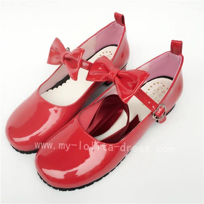 Black Long Belt Lolita Shoes