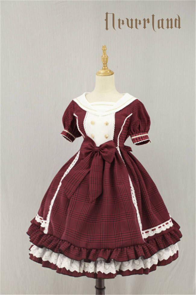 Not Stripe~ Sweet Gingham Lolita OP Dress off