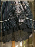 Charlotte Bronte~ Vintage Gold-stamping Stripe Lolita JSK