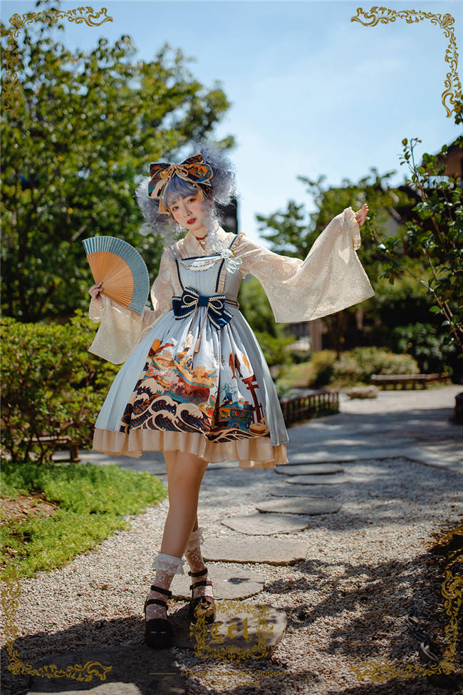 CEL Lolita ~Kaiseki Island Lolita JSK Slight High Waist -Ready Made