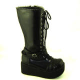 Black Straps High Platform Lolita Boots