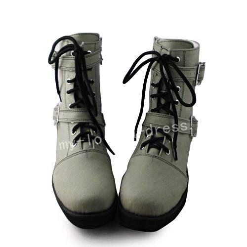 Light Green Denim Short Boots