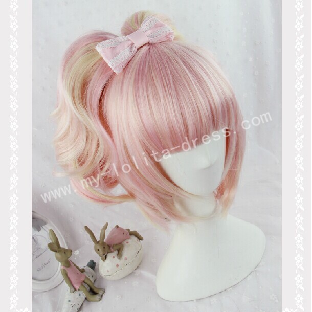 Sweet Pink Moccasin Short Lolita Wig with Two Ponytails 41.99 Princess Wigs